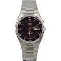 Orient Orient EM6H00QB (FEM6H00QB)  FEM6H00QB механические мужские часы  черный циферблат, браслет  — вид спереди