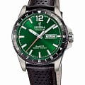 Festina Festina Titanium F20699/3  F20699/3 кварцевые мужские часы  зеленый циферблат, браслет кожаный — вид спереди