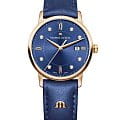 Maurice Lacroix Maurice Lacroix Eliros Date EL1094-PVP01-450-1  EL1094-PVP01-450-1 кварцевые женские часы  синий циферблат, браслет кожаный — вид спереди