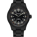 Hamilton Hamilton Khaki Field Titanium Auto H70665130  H70665130 механические мужские часы  черный циферблат, браслет титановый c pvd покрытием — вид спереди