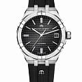 Maurice Lacroix Maurice Lacroix Aikon Automatic AI6007-SS000-330-2  AI6007-SS000-330-2 механические мужские часы  черный циферблат, браслет каучук — вид спереди