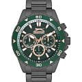 Slazenger Slazenger SL.09.2250.2.02  SL.09.2250.2.02 кварцевые мужские часы  зеленый циферблат, браслет нержавеющая сталь с ip-покрытием — вид спереди