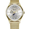 Greenwich Greenwich Moon Walker GW 058.29.33  GW 058.29.33 кварцевые мужские часы  серебристый циферблат, браслет сталь c pvd покрытием — вид спереди