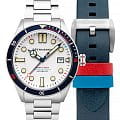 Spinnaker Spinnaker Cahill SP-5096-66-HH  SP-5096-66-HH механические мужские часы белый циферблат, браслет нержавеющая сталь — вид спереди