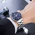 Longines Longines HydroConquest L3.741.4.96.6 мужские часы синий циферблат на запястье