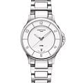 Certina Certina DS-6 Lady C039.251.11.017.00  C0392511101700 кварцевые женские часы  белый циферблат, браслет нержавеющая сталь 316l — вид спереди