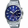 Casio Casio Edifice EFV-510D-2A EFV EFV-510D-2A кварцевые мужские часы  синий циферблат, браслет нержавеющая сталь — вид спереди
