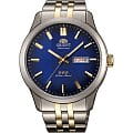 Orient Orient EM7P00DD (FEM7P00DD)  FEM7P00DD механические мужские часы  синий циферблат, браслет  — вид спереди