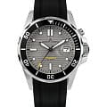 Jacques Lemans Jacques Lemans Hybromatic 1-2170B  1-2170B автокварц (кинетик) мужские часы  серый циферблат, браслет силикон — вид спереди