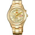 Orient Orient EM0301TC (FEM0301TC)  FEM0301TC механические мужские часы  желтый циферблат, браслет  — вид спереди