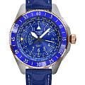 Aviator Aviator Airacobra GMT V.1.37.3.308.4  V.1.37.3.308.4 кварцевые мужские часы  синий циферблат, браслет кожаный — вид спереди