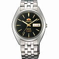 Orient Orient AB0000AB (FAB0000AB)  FAB0000AB автокварц (кинетик) мужские часы  черный циферблат, браслет нержавеющая сталь — вид спереди