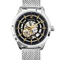 Pierre Lannier Pierre Lannier Automatic 374F131  374F131 механические мужские часы  черный циферблат, браслет нержавеющая сталь — вид спереди