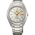 Orient Orient AB00007W (FAB00007W)  FAB00007W механические мужские часы  серебристый циферблат, браслет  — вид спереди