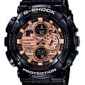 Casio Casio G-Shock GA-140GB-1A2 GA GA-140GB-1A2 электронные мужские часы  розовый циферблат, браслет пластик — вид спереди
