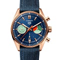 TAG Heuer TAG Heuer Carrera Chronograph Skipper CBS2241.FN8023  CBS2241.FN8023 механические мужские часы  синий циферблат, браслет тканевый — вид спереди