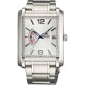 Orient Orient FNAB003W (FFNAB003W)  FFNAB003W механические мужские часы  белый циферблат, браслет  — вид спереди