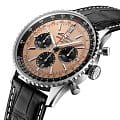 Breitling Breitling Navitimer B01 Chronograph 43 AB0138241K1P1 механические мужские часы часы, крупный план золотой циферблат