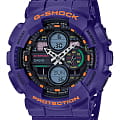 Casio Casio G-Shock GA-140-6AER GA GA-140-6A электронные мужские часы  черный циферблат, браслет пластик — вид спереди