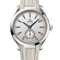 Omega Omega Seamaster Aqua Terra 220.12.41.21.02.005 Aqua Terra 22012412102005 механические мужские часы  серебристый циферблат, браслет каучук — вид спереди