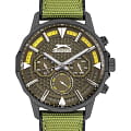Slazenger Slazenger SL.09.2217.2.03  SL.09.2217.2.03 кварцевые мужские часы  коричневый циферблат, браслет силикон + текстиль — вид спереди