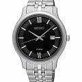 Seiko Seiko Promo SUR221P1  SUR221P1 кварцевые мужские часы  черный циферблат, браслет нержавеющая сталь — вид спереди