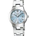 Casio Casio Collection LTP-1241D-2A  LTP-1241D-2A кварцевые женские часы  голубой циферблат, браслет нержавеющая сталь — вид спереди