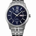 Orient Orient AB0B001D (FAB0B001D)  FAB0B001D автокварц (кинетик) мужские часы  синий циферблат, браслет нержавеющая сталь — вид спереди