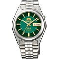 Orient Orient EM6Q00DF (FEM6Q00DF)  FEM6Q00DF механические мужские часы  зеленый циферблат, браслет 18-каратное желтое золото — вид спереди