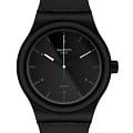 Swatch Swatch Sistem51 Biosourced SO30B400  SO30B400 механические мужские часы  черный циферблат, браслет биоматериал — вид спереди