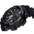 Casio AEQ-110W-1A наручные мужские часы застежка крупным планом