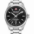 Swiss Military Hanowa Swiss Military Hanowa Majestic Pioneer SMWGL0006201  SMWGL0006201 механические мужские часы  черный циферблат, браслет нержавеющая сталь 316l — вид спереди