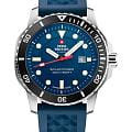 Swiss Military by Chrono Swiss Military Solar Power SMS34102.04  SMS34102.04 кварцевые мужские часы  синий циферблат, браслет силикон — вид спереди
