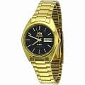 Orient Orient AB00004B (SAB00004B)  SAB00004B механические мужские часы  черный циферблат, браслет  — вид спереди