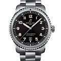 Breitling Breitling Aviator 8 Automatic 41 A17315101B1A1  A17315101B1A1 механические мужские часы  черный циферблат, браслет нержавеющая сталь — вид спереди