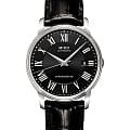 Mido Mido Baroncelli M010.408.16.053.29  M0104081605329 механические мужские часы  черный циферблат, браслет кожаный — вид спереди