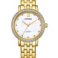 Citizen Citizen Elegance EL3102-50D  EL3102-50D кварцевые женские часы  перламутровый циферблат, браслет нержавеющая сталь с ip-покрытием — вид спереди