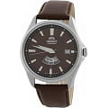 Orient Orient FN02006T (FFN02006T)  FFN02006T механические мужские часы  коричневый циферблат, браслет кожа + текстиль — вид спереди