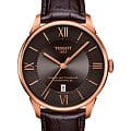 Tissot Tissot Chemin des Tourelles Powermatic 80 T099.407.36.448.00 Chemin des Tourelles T0994073644800 механические мужские часы  коричневый циферблат, браслет кожаный — вид спереди
