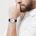 Jacques Lemans Jacques Lemans 1-2070B мужские часы белый циферблат на запястье