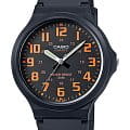 Casio Casio Collection MW-240-4BVDF (MW-240-4B)  MW-240-4B кварцевые мужские часы  черный циферблат, браслет пластик — вид спереди