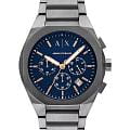 Armani Exchange Armani Exchange Rafael AX4182  AX4182 кварцевые мужские часы  синий циферблат, браслет нержавеющая сталь с ip-покрытием — вид спереди