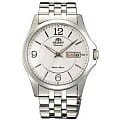 Orient Orient EM7G001W (FEM7G001W)  FEM7G001W механические мужские часы  белый циферблат, браслет  — вид спереди