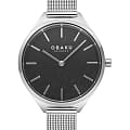 Obaku Obaku Kaffe Fog V257LHCNMC  V257LHCNMC кварцевые женские часы  черный циферблат, браслет нержавеющая сталь — вид спереди