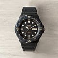 Casio Casio Collection MRW-200H-1EVDF (MRW-200H-1E) кварцевые мужские часы часы, крупный план черный циферблат