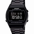 Casio Casio Collection B640WB-1BEF  B640WB-1B кварцевые мужские часы  черный циферблат, браслет сталь с ip покрытием — вид спереди