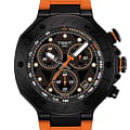 Tissot Tissot T-Race MotoGP Quartz Chronograph T141.417.37.051.02 T Race T1414173705102 кварцевые мужские часы  черный циферблат, браслет каучук — вид спереди