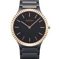 Obaku Obaku Linje Jude V292GXMBSB  V292GXMBSB кварцевые мужские часы  черный циферблат, браслет нержавеющая сталь с ip-покрытием — вид спереди