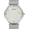 Obaku Obaku Mesh V268LXCWMC  V268LXCWMC кварцевые женские часы  перламутровый циферблат, браслет нержавеющая сталь — вид спереди