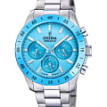 Festina Festina Ceramic F20693/3  F20693/3 кварцевые мужские часы  голубой циферблат, браслет нержавеющая сталь 316l — вид спереди
